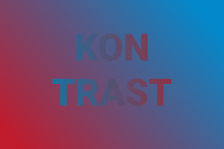 Slovo kontrast napsáno se špatným kontrastem.