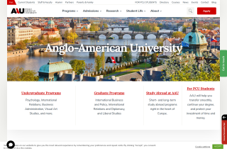 Screenshot: Anglo-americká vysoká škola