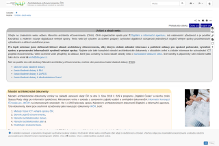 Screenshot: Architektura eGovernmentu ČR