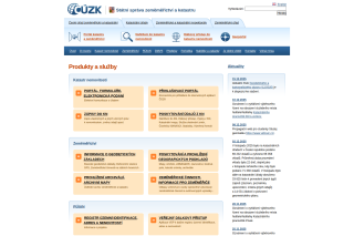 Screenshot: Český úřad zeměměřický a katastrální