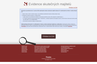 Screenshot: Evidence skutečných majitelů