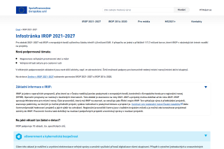 Screenshot: IROP 2021-2027