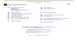 Screenshot: Katalog NK ČR