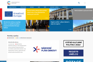 Screenshot: Ministerstvo kultury