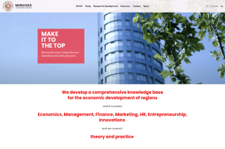 Screenshot: Moravská vysoká škola Olomouc