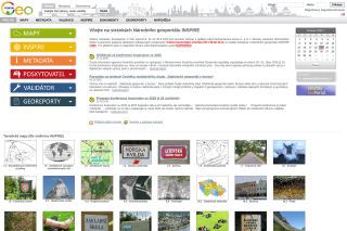 Screenshot: Národní geoportál INSPIRE