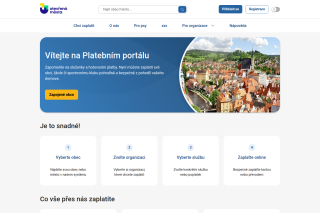 Screenshot: Platební portál pro Tento kraj