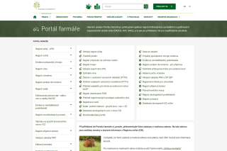 Screenshot: Portál farmáře