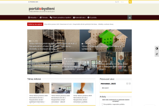 Screenshot: Portál o bydlení