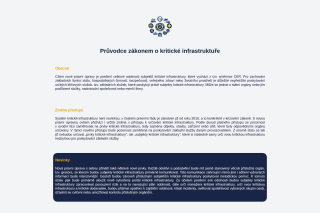 Screenshot: Průvodce zákonem o kritické infrastruktuře