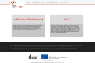 Screenshot: Ústřední seznam kulturních památek