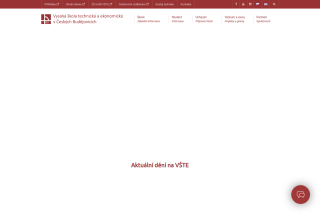 Screenshot: Vysoká škola technická a ekonomická v Českých Budějovicích
