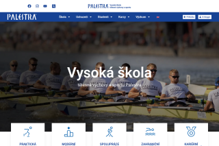 Screenshot: Vysoká škola tělesné výchovy a sportu Palestra